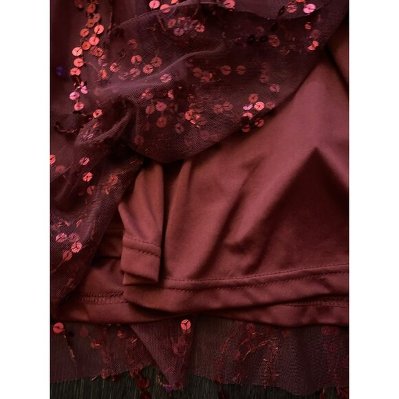 NWT Southern Fried Chics Burgundy Mesh Sequined Dress Size XXL - Picture 7 of 7
